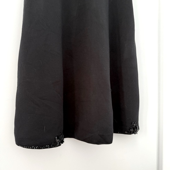 Max Mara black jersey a-line midi dress with beaded embellished hem - Small - Picture 8 of 8